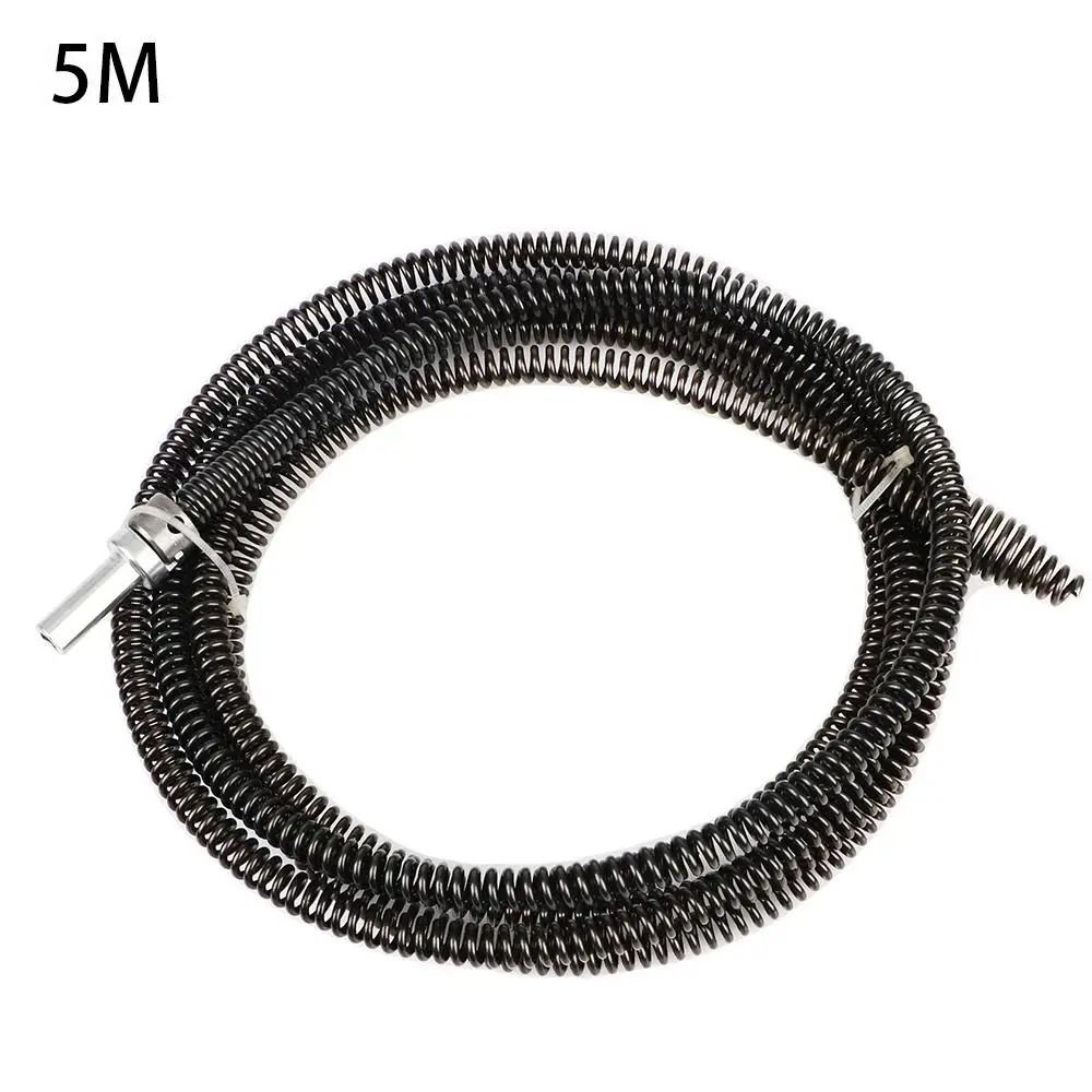 Electric Drill Pipe Dredging Tool Manganese Steel Spring Drain Cleaner HighYield Plumbing Interac 8