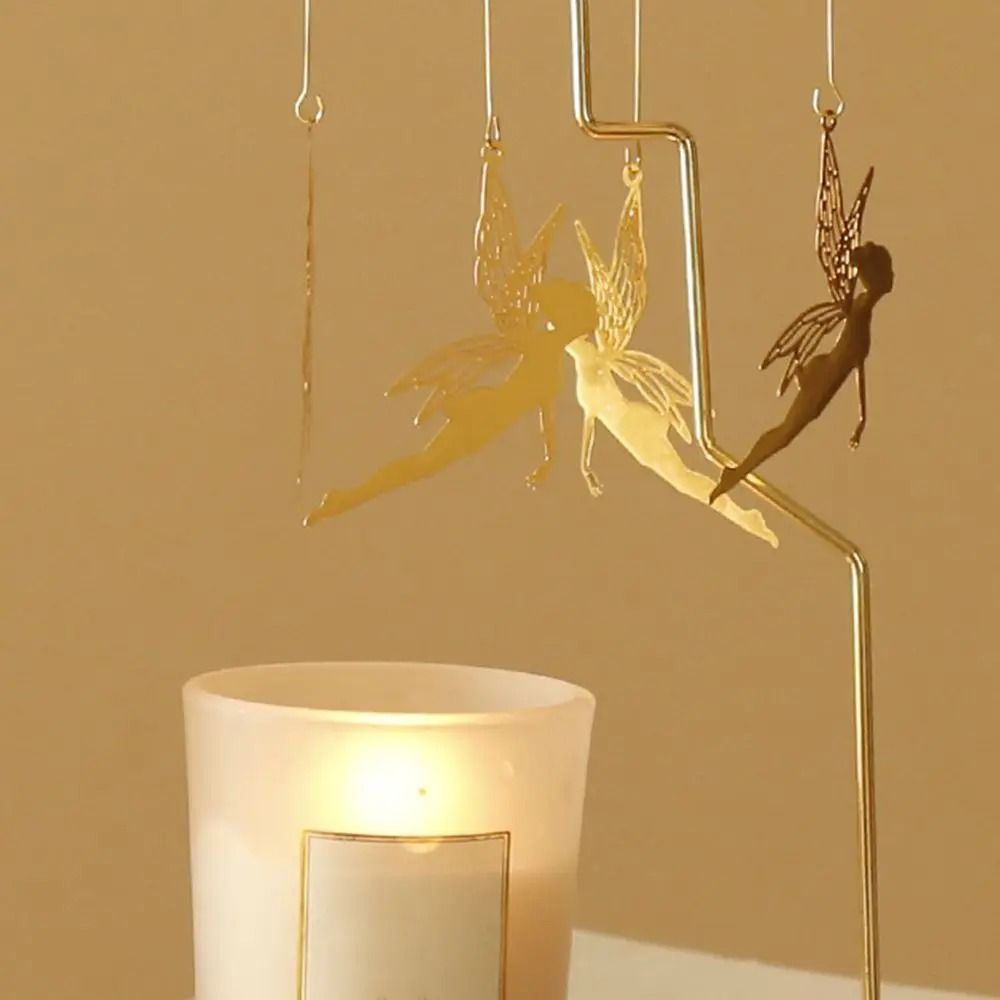 Rotating Spinning Candle Holder Gold Metallic Carousel Tealight HighYield Atmospheric Interaction 2