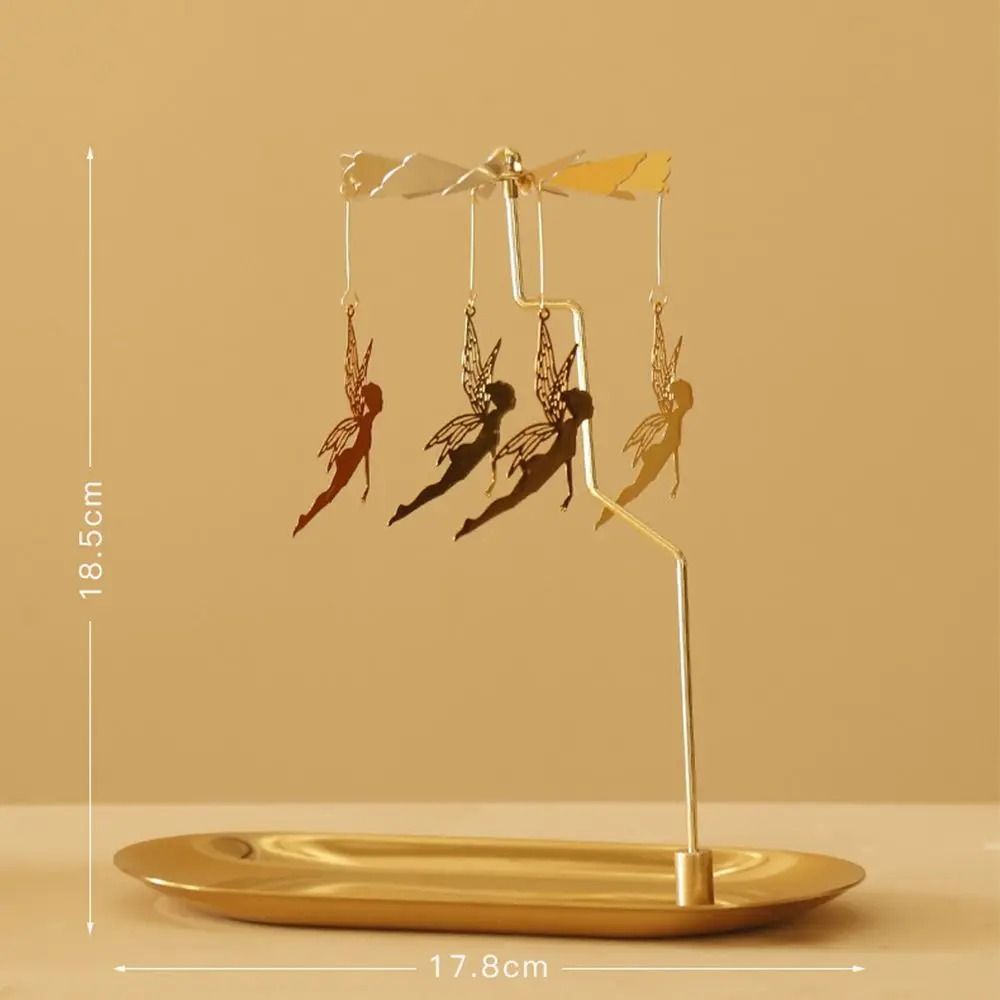 Rotating Spinning Candle Holder Gold Metallic Carousel Tealight HighYield Atmospheric Interaction 8