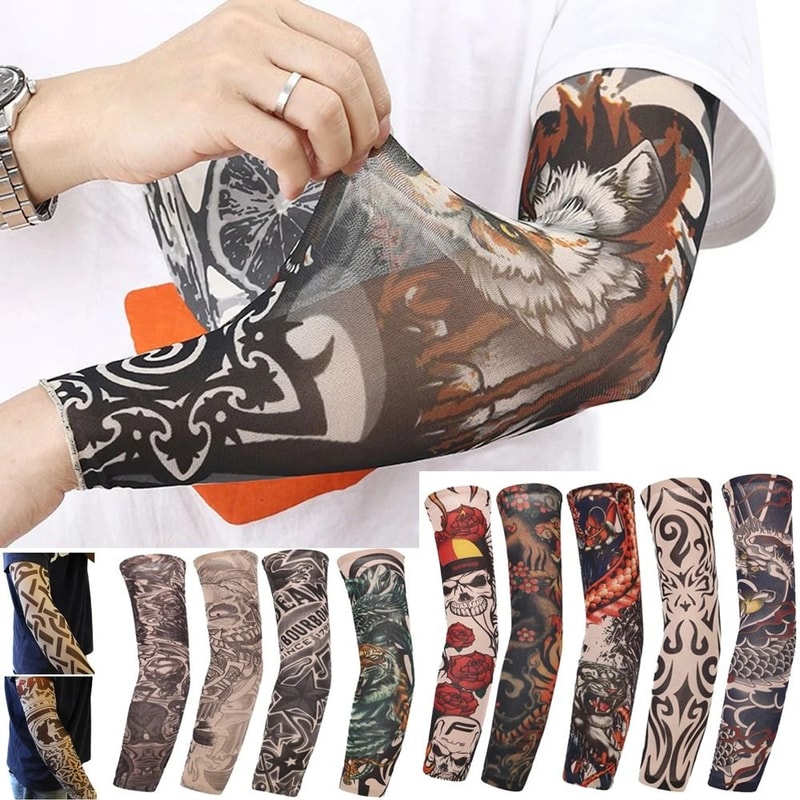 Flower Arm Tattoo Sleeves Seamless UV Sunscreen Protection HighYield Athletic Interaction Hub 1