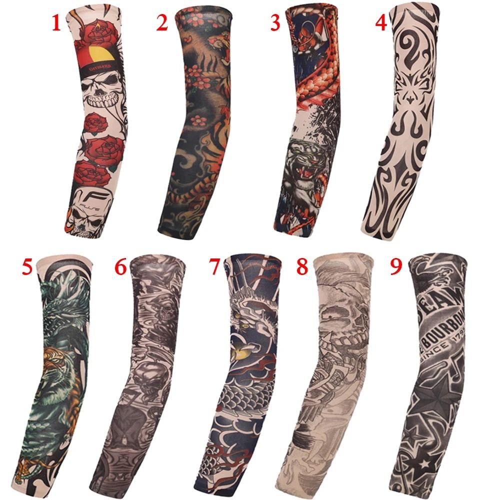 Flower Arm Tattoo Sleeves Seamless UV Sunscreen Protection HighYield Athletic Interaction Hub 5