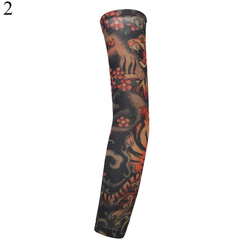 Flower Arm Tattoo Sleeves Seamless UV Sunscreen Protection HighYield Athletic Interaction Hub 8