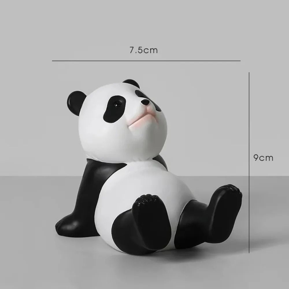 Panda Mobile Phone Stand Modern Resin Sculpture Statue HighYield Desktop Interaction Hub 5