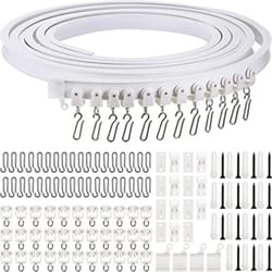 bendable nano-silencer curtain rail – white modern style visible track – high-yield logistical interaction hub