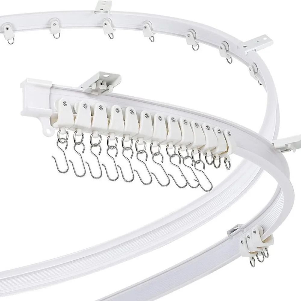 Bendable NanoSilencer Curtain Rail White Modern Style Visible Track HighYield Logistical Interact 1