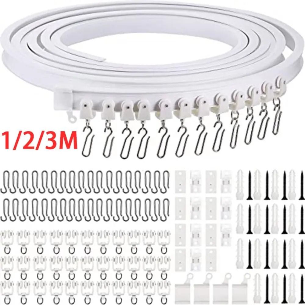 Bendable NanoSilencer Curtain Rail White Modern Style Visible Track HighYield Logistical Interact 5