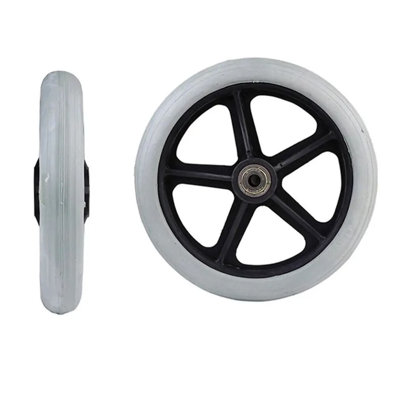 Wheelchair Front Castor Wheels HeavyDuty Solid Tire Replacement HighYield Logistical Interaction 11