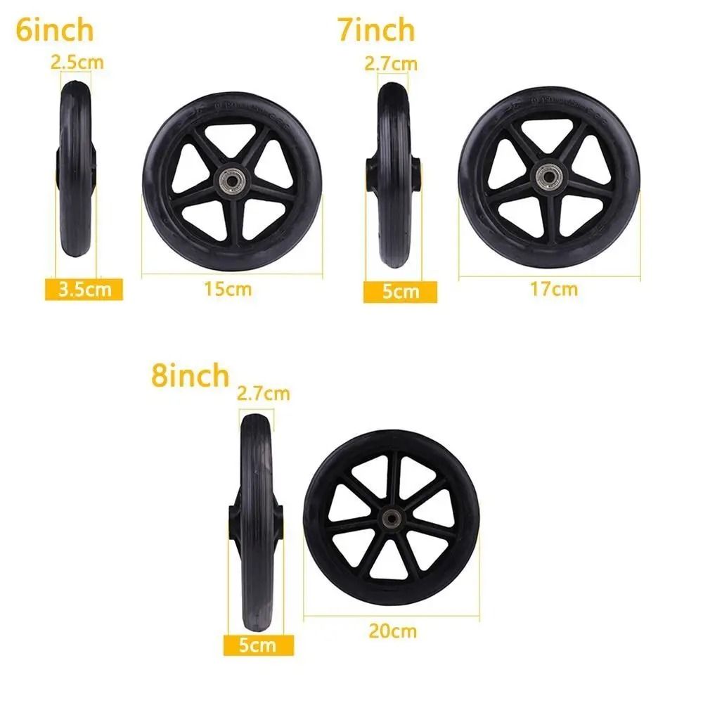 Wheelchair Front Castor Wheels HeavyDuty Solid Tire Replacement HighYield Logistical Interaction 5