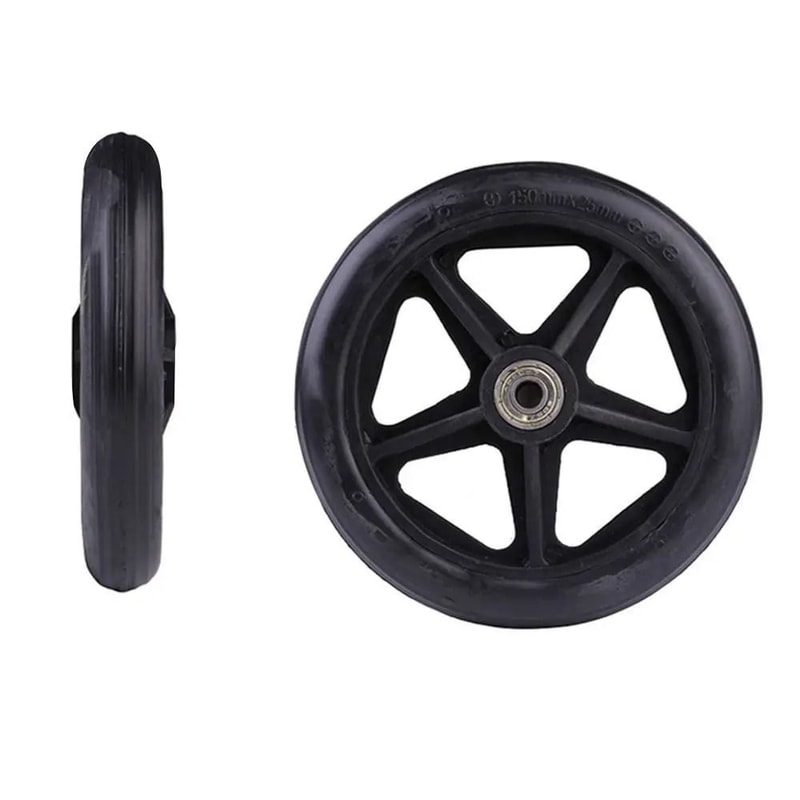 Wheelchair Front Castor Wheels HeavyDuty Solid Tire Replacement HighYield Logistical Interaction 14