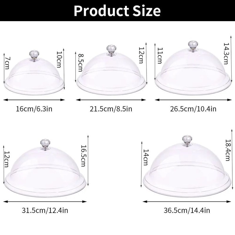 Creative Acrylic Food Display Cover Round Dust Shield Protection HighYield Gastronomic Interactio 4