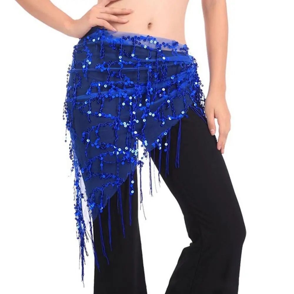 Sequin Tassel Belly Dance Hip Scarf Professional Performance Waist Belt HighYield Kinetic Interac 6