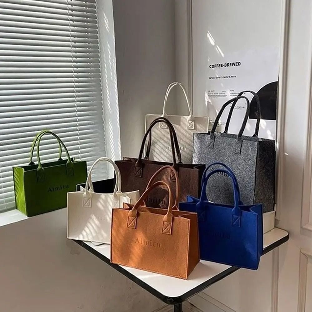 Felt Shoulder Bag Simple Large Capacity Crossbody HighYield Logistical Interaction Hub 0