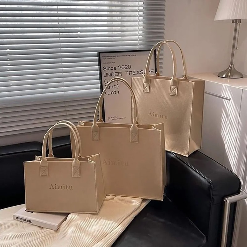 Felt Shoulder Bag Simple Large Capacity Crossbody HighYield Logistical Interaction Hub 1