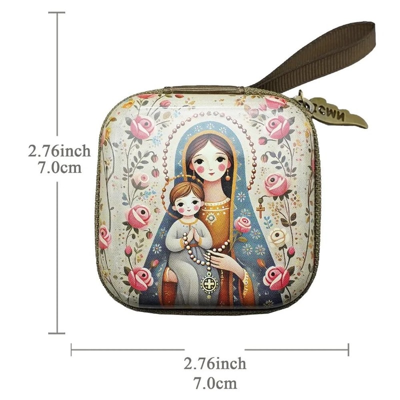 Virgin Mary Prayer Rosary Bag 28 In Zippered Christian Jewelry Box HighYield Devotional Interacti 6