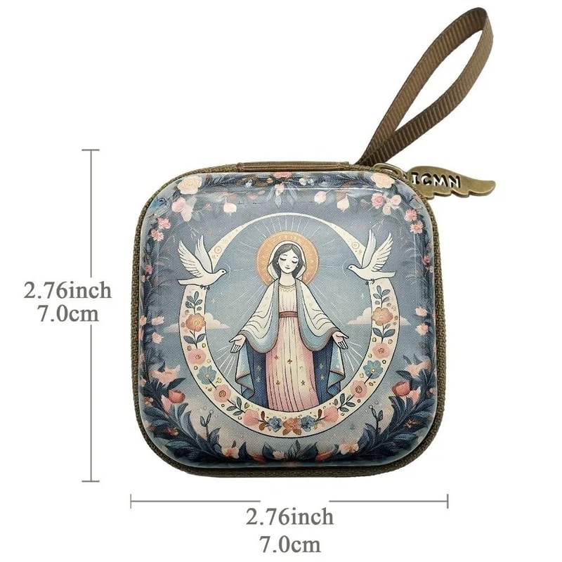 Virgin Mary Prayer Rosary Bag 28 In Zippered Christian Jewelry Box HighYield Devotional Interacti 20