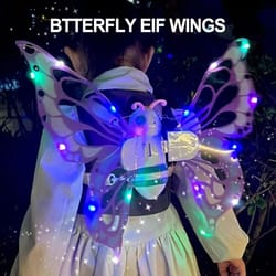 led light-up fairy wings – moving kinetic sparkle wings – high-yield festive interaction hub