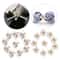 Flower Rhinestone Pearl Buttons 10Piece Alloy Crystal Set HighYield Ornamental Interaction Hub 0