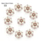 Flower Rhinestone Pearl Buttons 10Piece Alloy Crystal Set HighYield Ornamental Interaction Hub 9