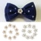 Flower Rhinestone Pearl Buttons 10Piece Alloy Crystal Set HighYield Ornamental Interaction Hub 3