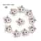 Flower Rhinestone Pearl Buttons 10Piece Alloy Crystal Set HighYield Ornamental Interaction Hub 6