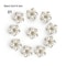 Flower Rhinestone Pearl Buttons 10Piece Alloy Crystal Set HighYield Ornamental Interaction Hub 7