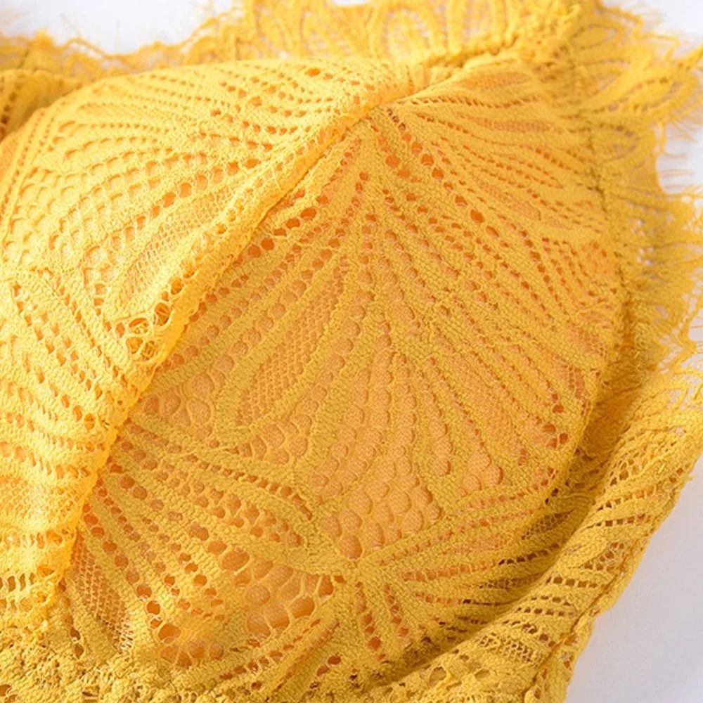 Womens Lace Sexy Crop Top Unpadded ZipperBack Bralette HighYield Sartorial Interaction Hub 5