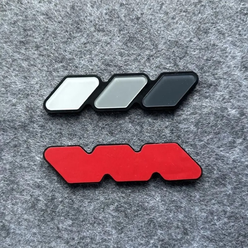 TriColor Grille Badge Emblem Modified Decorative Strip HighYield Automotive Interaction Hub 6