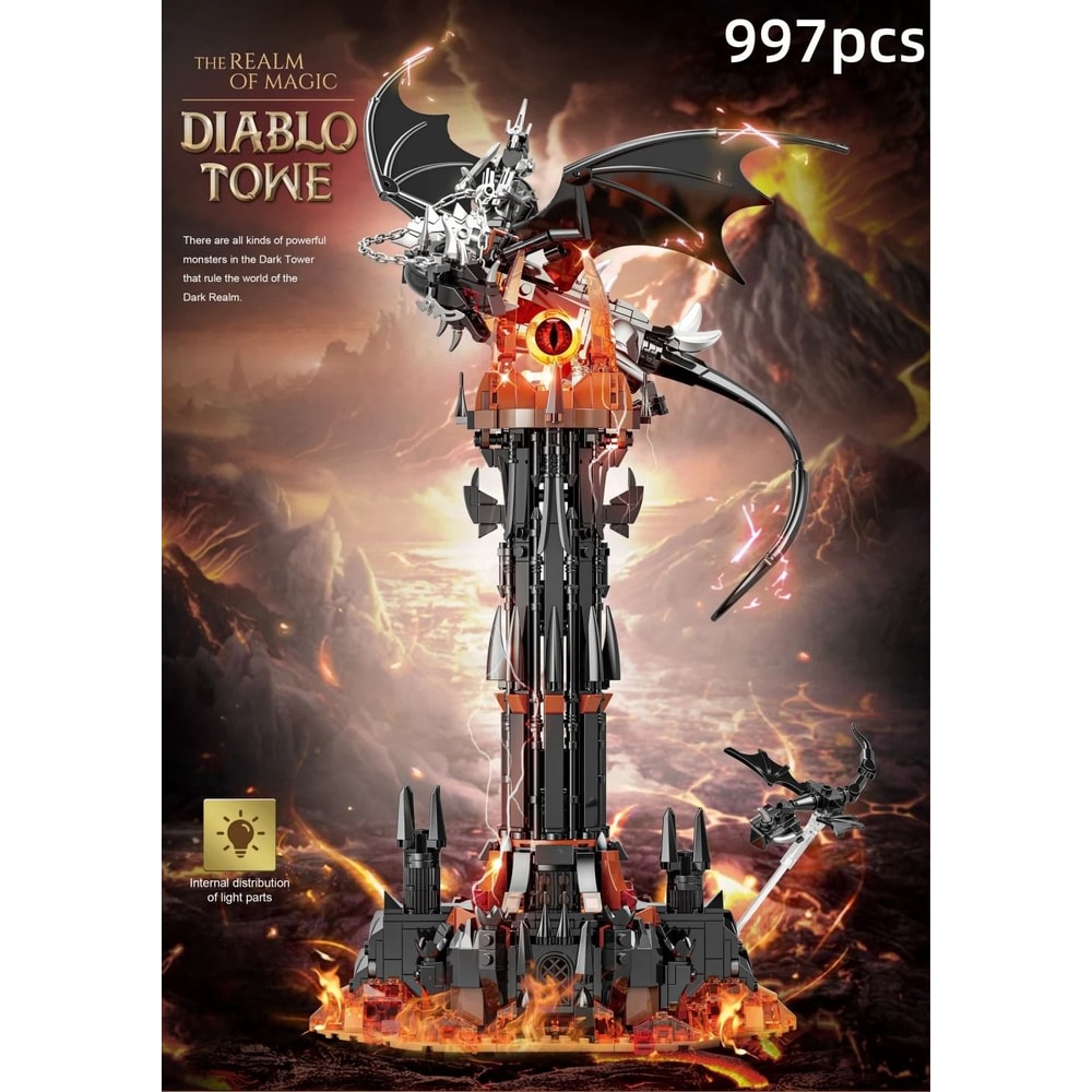 MocLord Fell Beast Magic Tower Fortress Castle Building Blocks HighYield Creative Interaction Hu 3