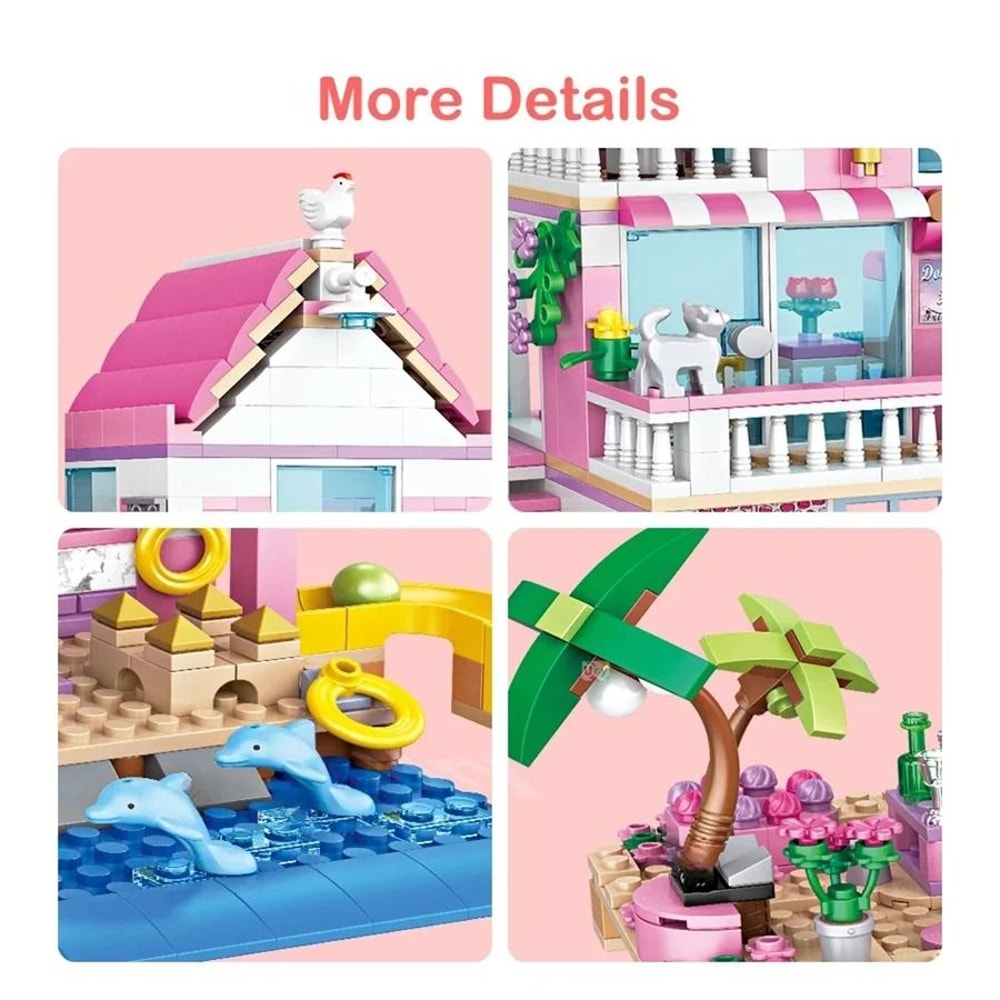 Summer Holiday Seaside Villa City House Building Blocks HighYield Creative Interaction Hub 3