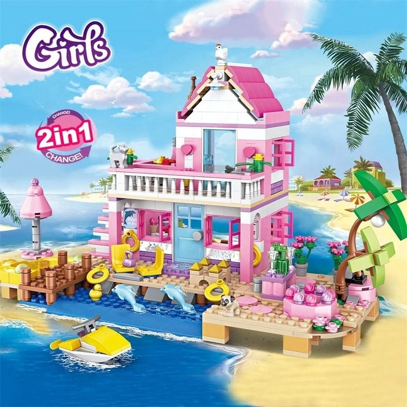 Summer Holiday Seaside Villa City House Building Blocks HighYield Creative Interaction Hub 4