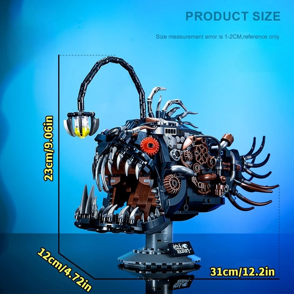 Mechanical Lantern Fish MOC Deep Sea Angler Building Blocks HighYield Creative Interaction Hub 4