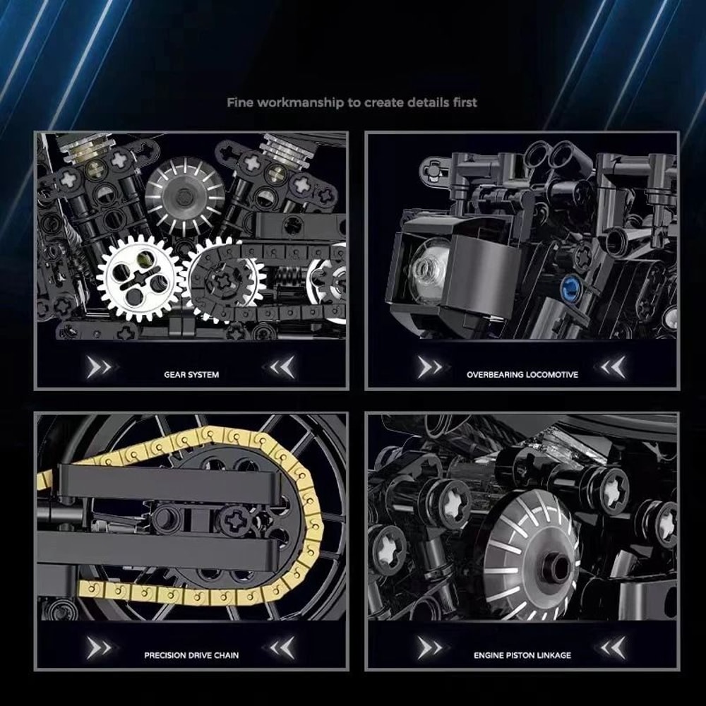 Technical Racing Motorcycle Duke Harley Style Motorbike HighYield Mechanical Interaction Hub 5