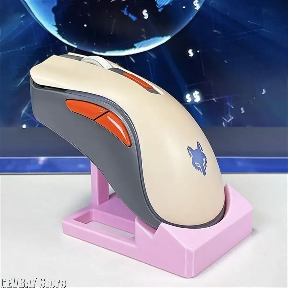 3D Printed Mouse Holder Wireless Gaming Mouse Display HighYield Desktop Interaction Hub 1