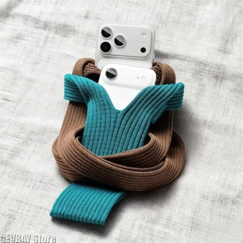 Knitted Western Style Mobile Bag AntiLost Protective Pouch HighYield Textile Interaction Hub 1
