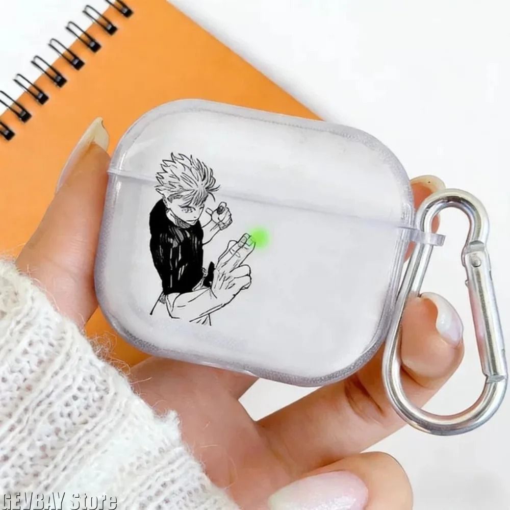Gojo Satoru Transparent Earphone Case Anime TPU Cover HighYield Audio Interaction Hub 2