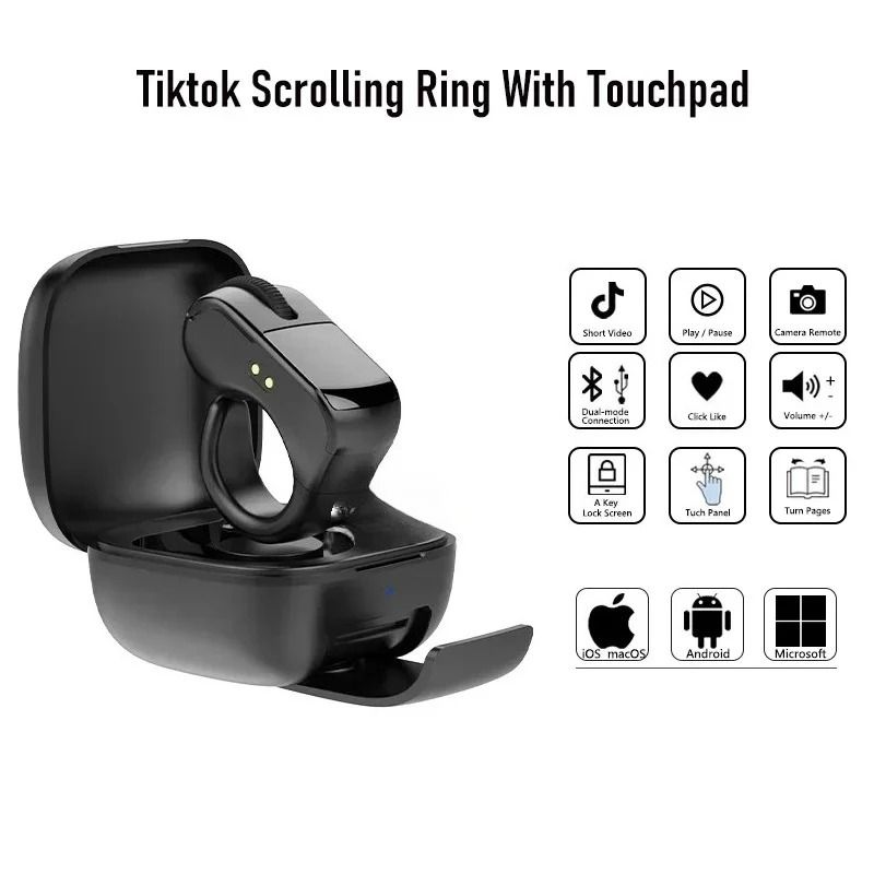 Mini Ring Mouse Bluetooth DualMode Remote HighYield Wearable Interaction Hub 0