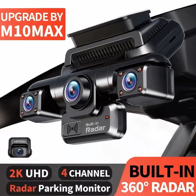 4K 360 Dash Cam 4 Channel GPS Night Vision WiFi Car Camera System 1
