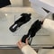 Designer Bow Pointed Toe Sandals Elegant Slingback Heels HighYield Summer Aesthetic Interaction H