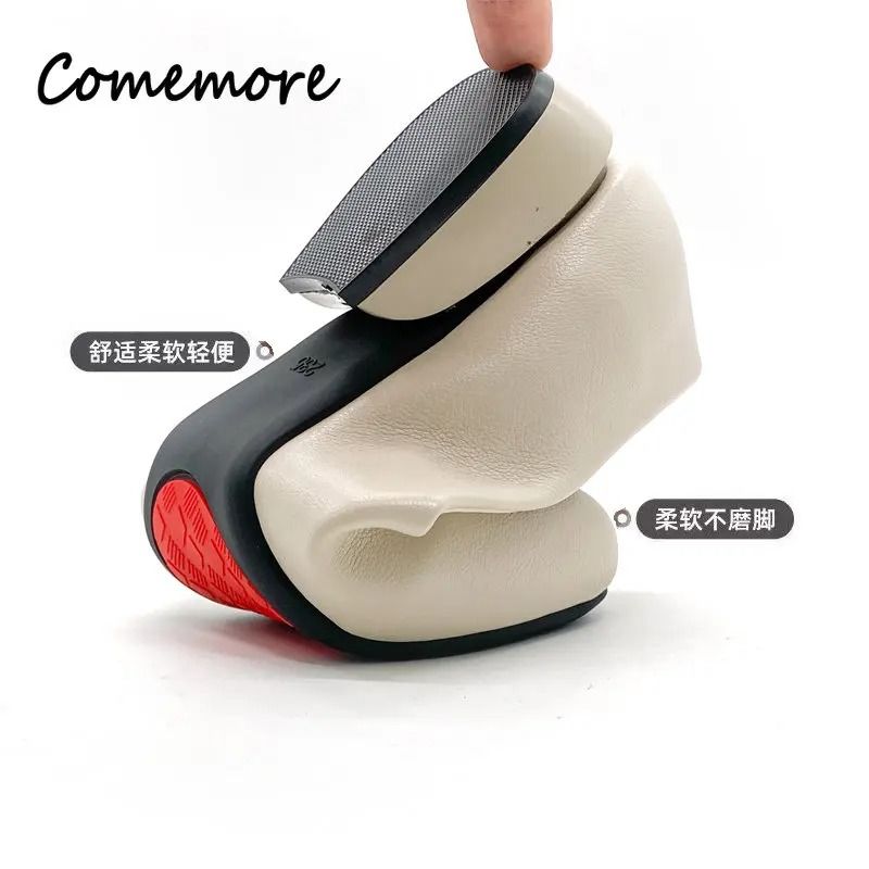 Comemore Fashion Red Pumps Square Heel PU Leather Series HighYield Comfort Interaction Hub 6