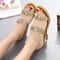 Luxury Rhinestone Crystal MedHeel Sandals 1