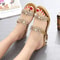 Luxury Rhinestone Crystal MedHeel Sandals 1
