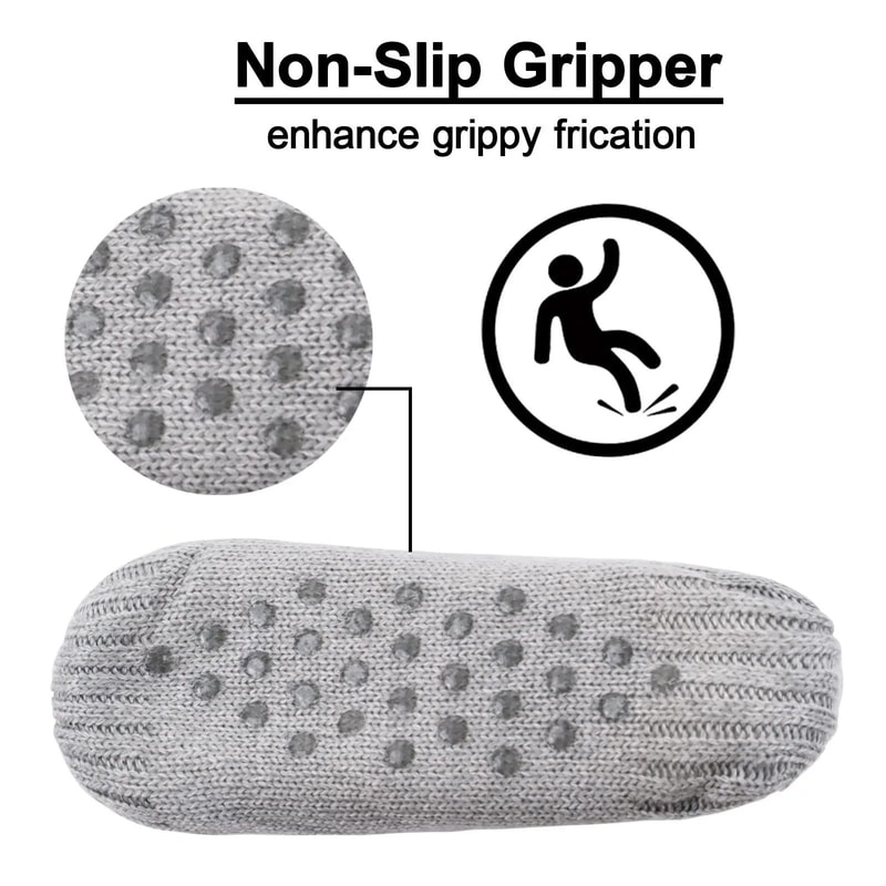 Elite Mens Plush Thermal Slipper Socks With NonSlip Grips 1
