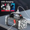Portable HighPower Solar Rechargeable Flashlight Work Light 3