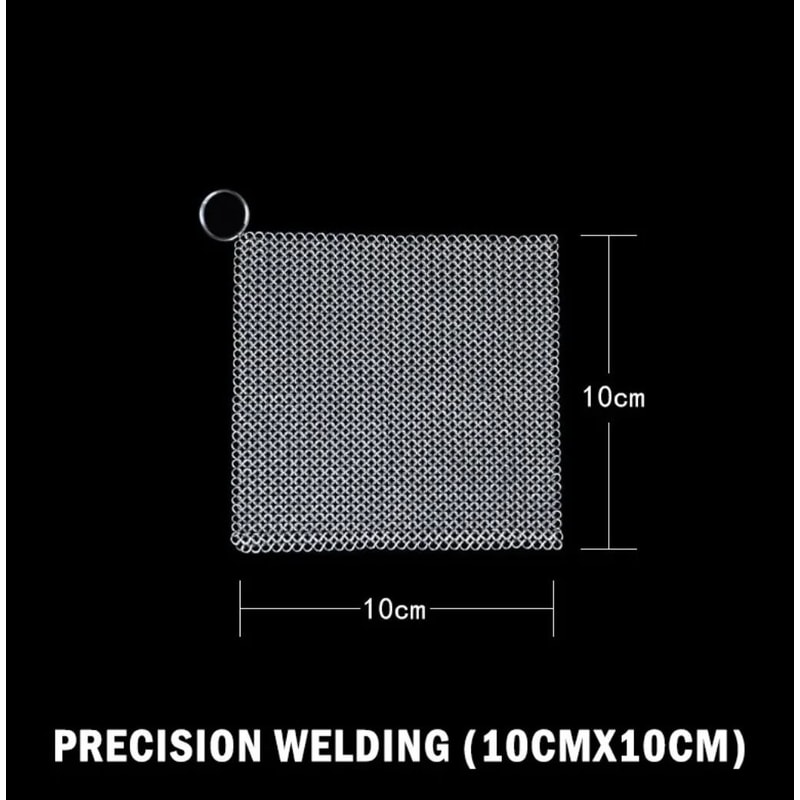 316 Stainless Steel Chainmail Scrubber For Cast Iron 7