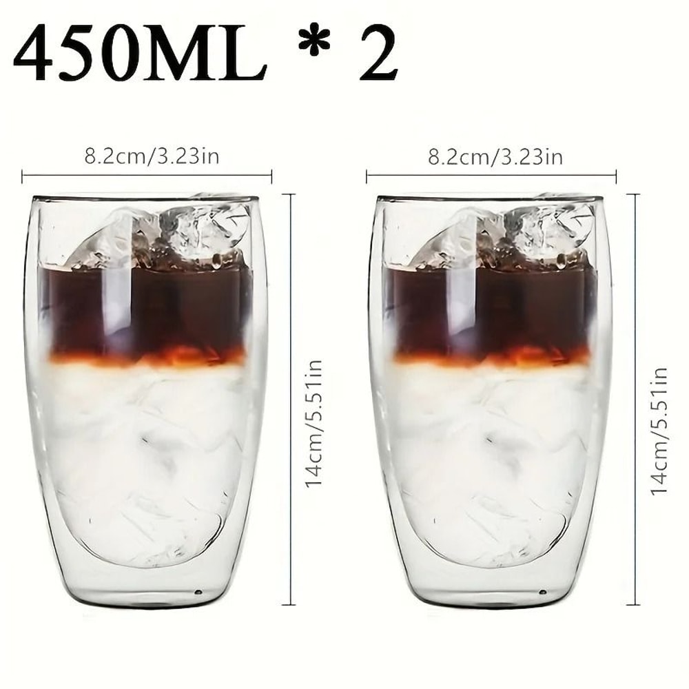 Premium DoubleWall Insulated Glass Cup Set 9