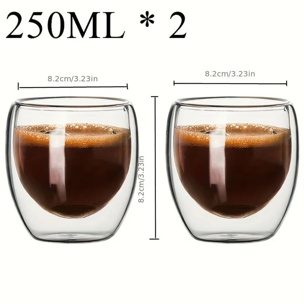 Premium DoubleWall Insulated Glass Cup Set 10
