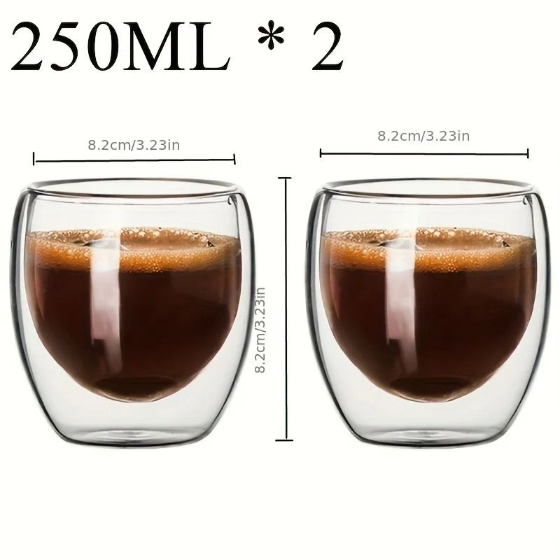 Premium DoubleWall Insulated Glass Cup Set 10
