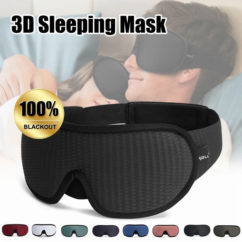 3D Contoured Total Blackout Sleep Mask 1