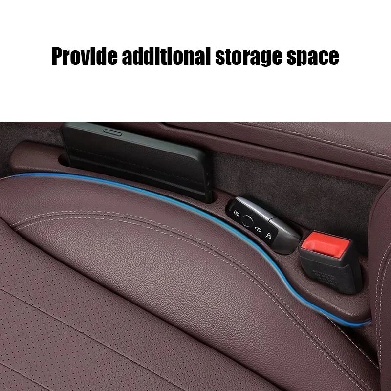 PU Leather Car Seat Gap Filler Organizer 2Pack 4