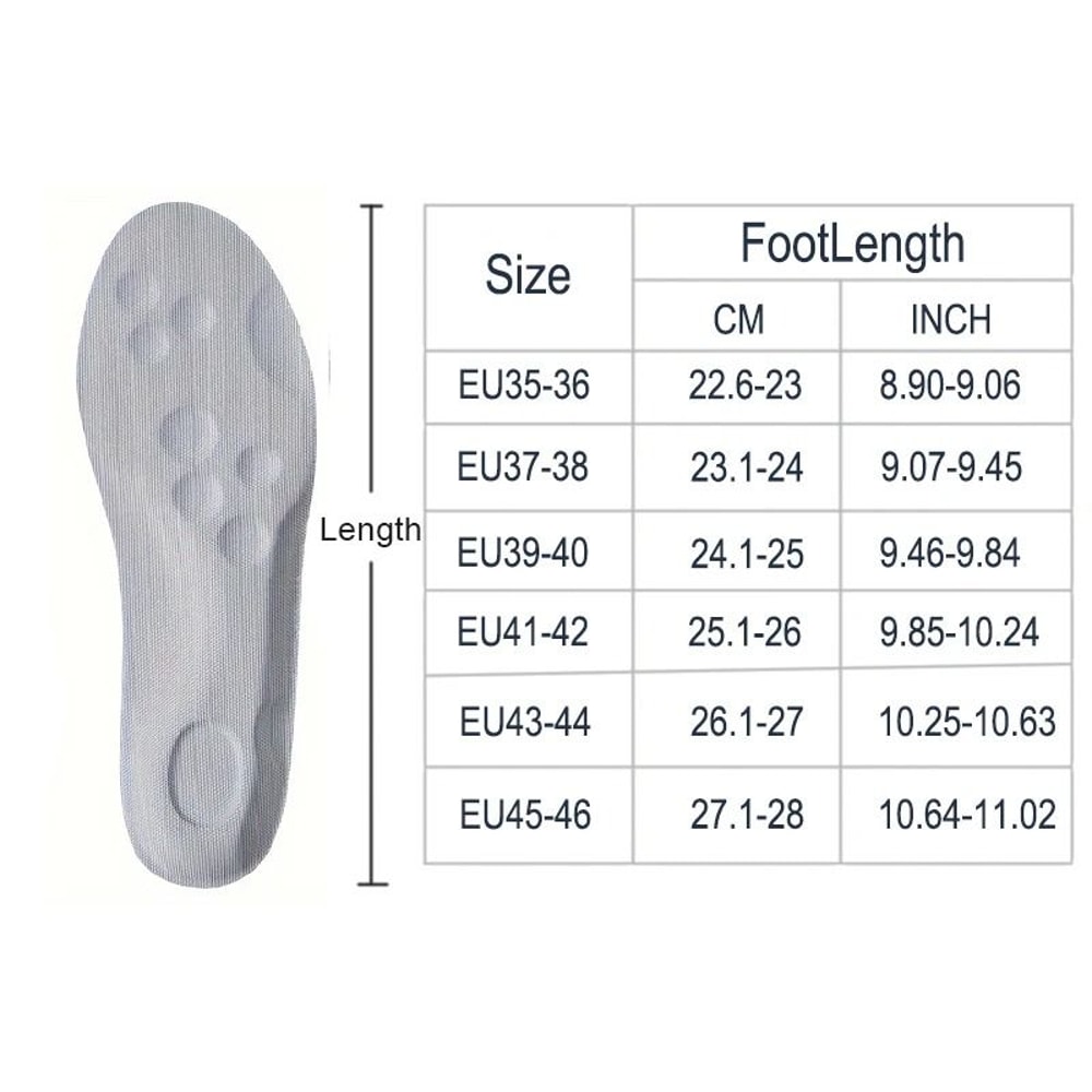 HighElasticity Latex Orthotic Sport Insoles 6